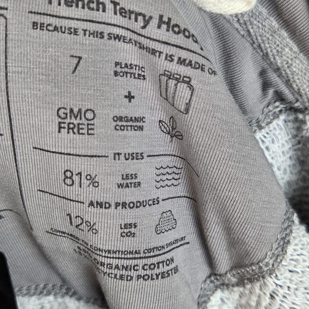 Patagonia French Terry Hoodie Mens XL Blue Full Zip Logo Graphic Sweatshirt - Picture 4 of 7